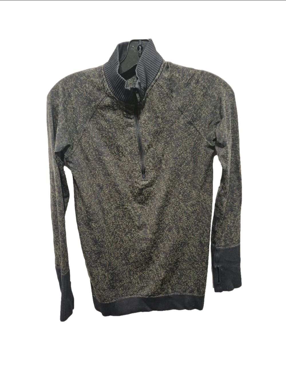 Lululemon Rest Less 1/2 Zip Black / Armory Long Sleeve